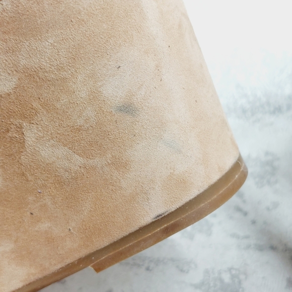 New Pelle Moda Kym Tan Suede Platform Wedge Sandals E739 - Picture 13 of 15